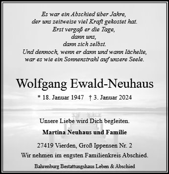 Erinnerungsbild für Wolfgang Ewald-Neuhaus